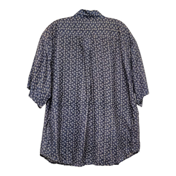 BOGARI Mens Lightweight Button Down Silk Shirt Short Sleeve Size Large - Picture 2 of 4